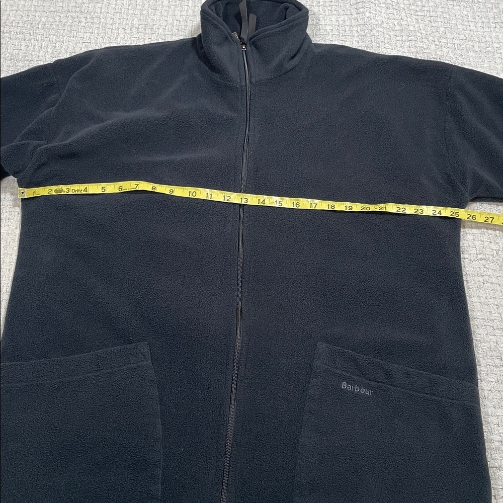 Mens Barbour Langdale Fleece Plaid Lined Jacket Coat Black Zip Up Size Large - Picture 13 of 15